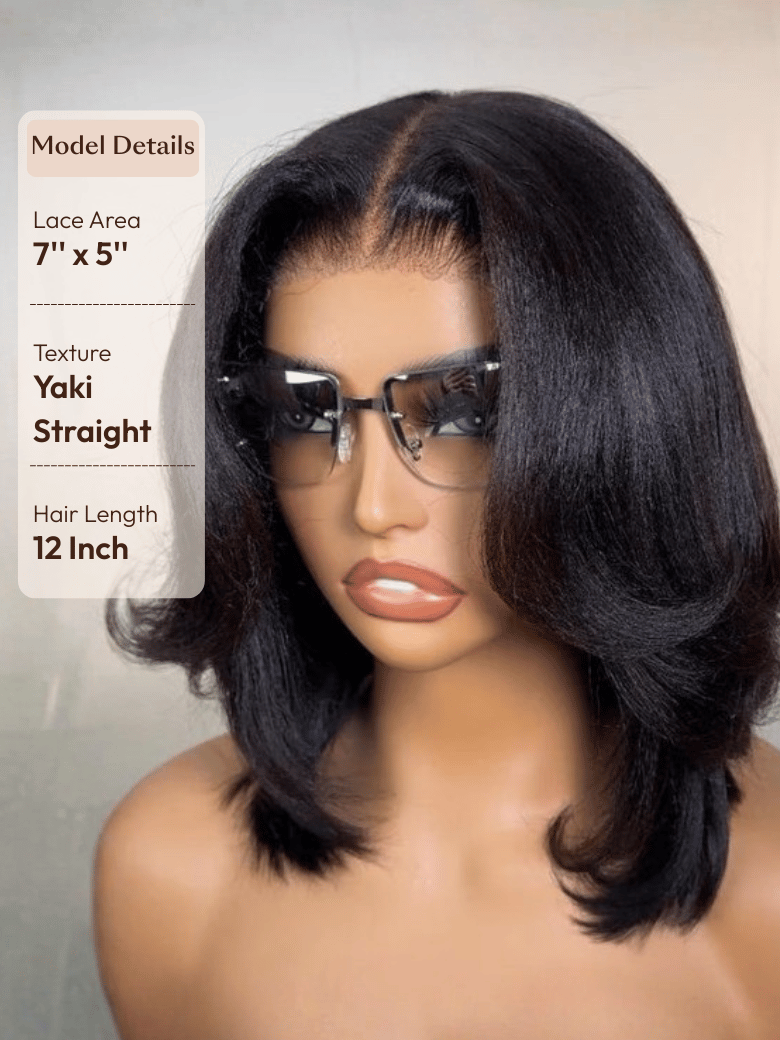 UNice Bye-Bye Knots Wig 7x5 & 13x4 Put On And Go Glueless Lace Bleached Knots Pre Layered Bob With Drawstring Wig