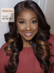UNice Chestnut Brown Ombre 3 Pcs Body Wave Human Hair Bundles