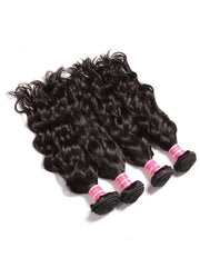 UNice 4Pcs Natural Wave Remy Human Hair Weaves
