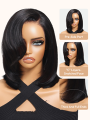 UNice Bye-Bye Slip TM 7x5 Lace Side Part Layered Wig With Side-Swept Bangs with Invisible drawstring 150% Density