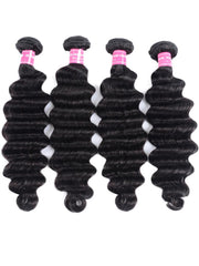 UNice Hair 4pcs Loose Deep Wave Virgin Human Hair Weft